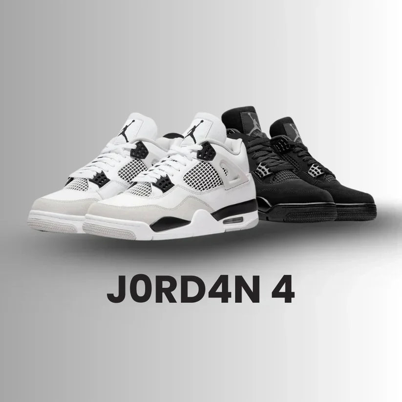 J0RD4N 4 MILITARY BLACK & BLACK CAT